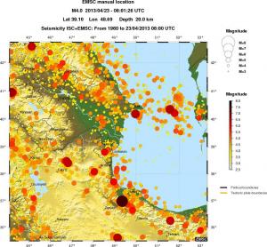 regional magnitude historical seismicity