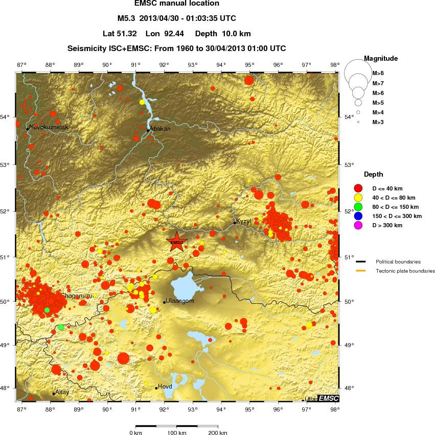 regional historical seismicity