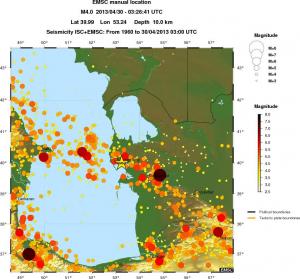 regional magnitude historical seismicity