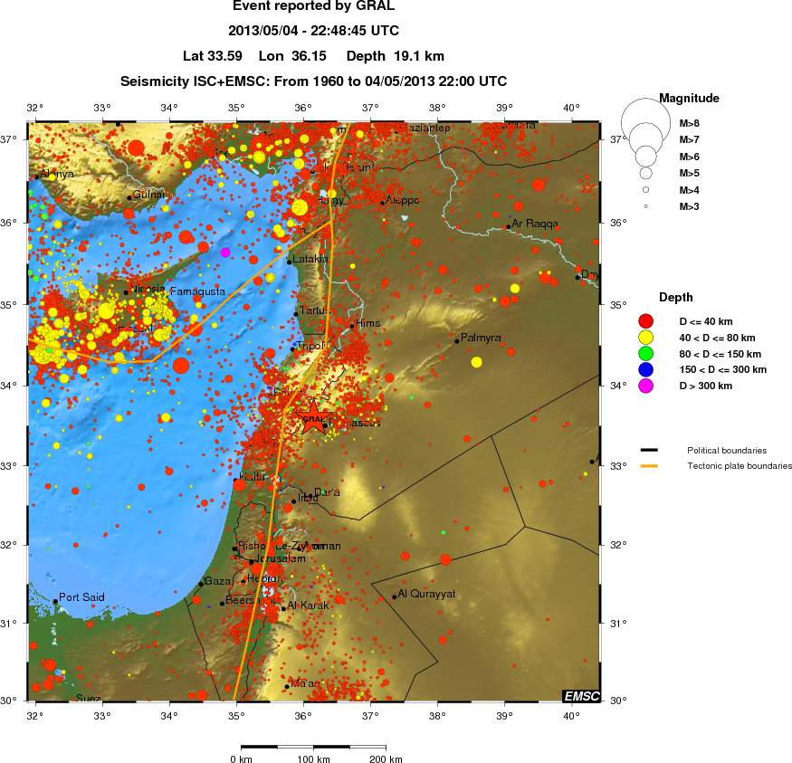 regional historical seismicity