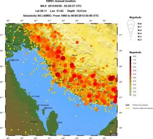 regional magnitude historical seismicity