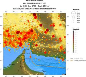 regional magnitude historical seismicity