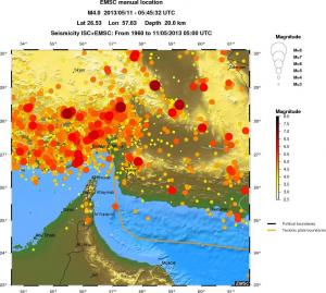 regional magnitude historical seismicity