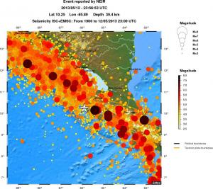 regional magnitude historical seismicity