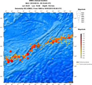 regional magnitude historical seismicity