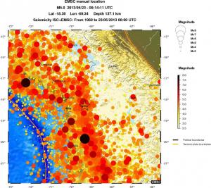 regional magnitude historical seismicity
