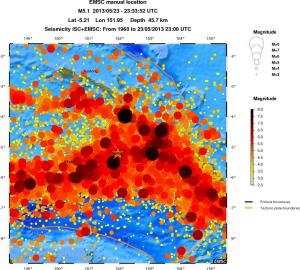 regional magnitude historical seismicity