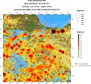 regional magnitude historical seismicity