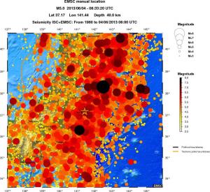 regional magnitude historical seismicity
