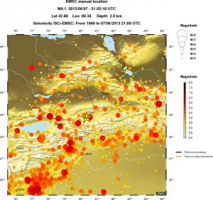 regional magnitude historical seismicity