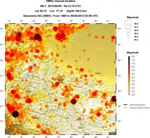 regional magnitude historical seismicity