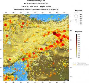 regional magnitude historical seismicity