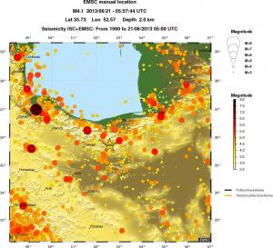regional magnitude historical seismicity