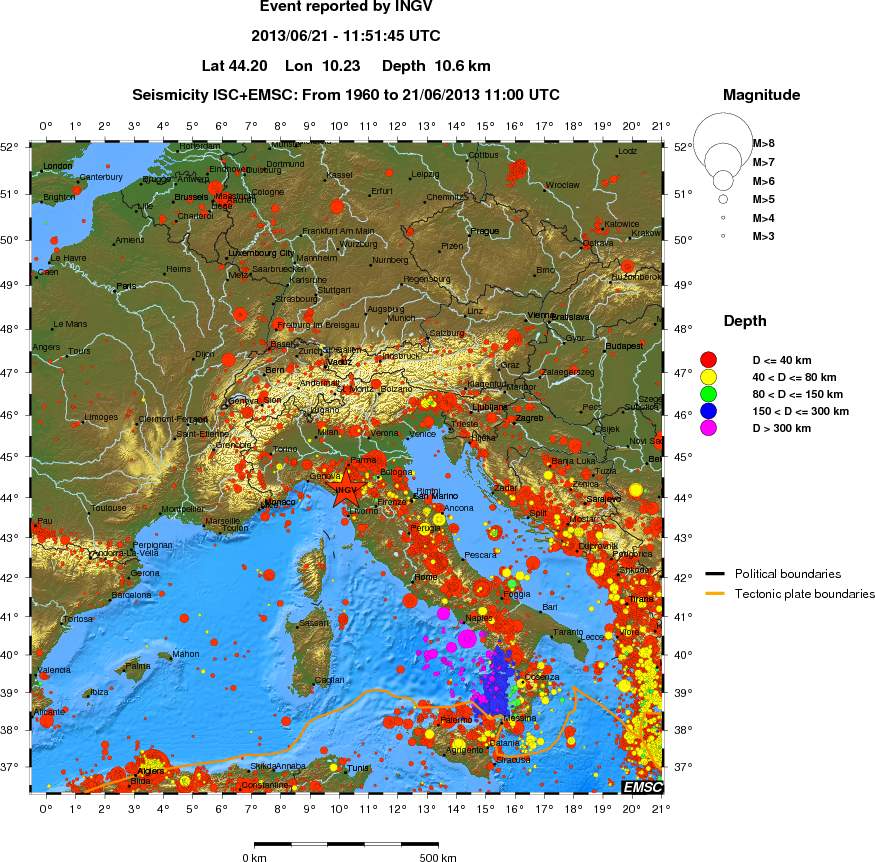 wide historical seismicity