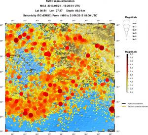 regional magnitude historical seismicity