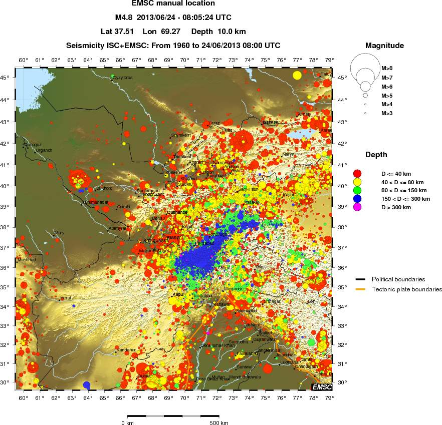 wide historical seismicity