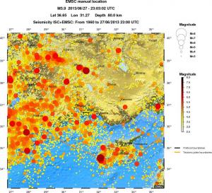 regional magnitude historical seismicity