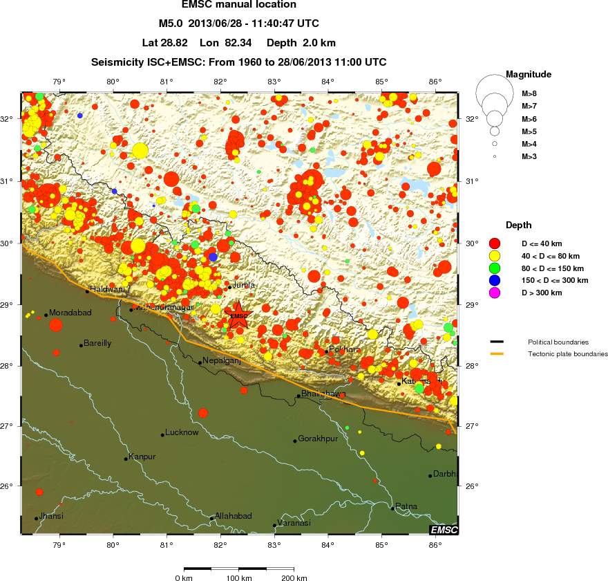 regional historical seismicity