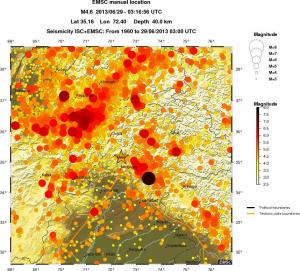 regional magnitude historical seismicity