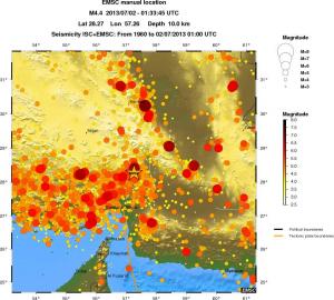 regional magnitude historical seismicity