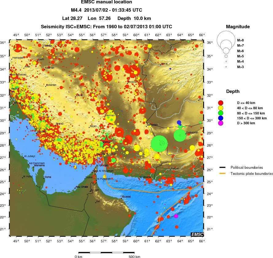 wide historical seismicity
