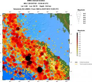 regional magnitude historical seismicity