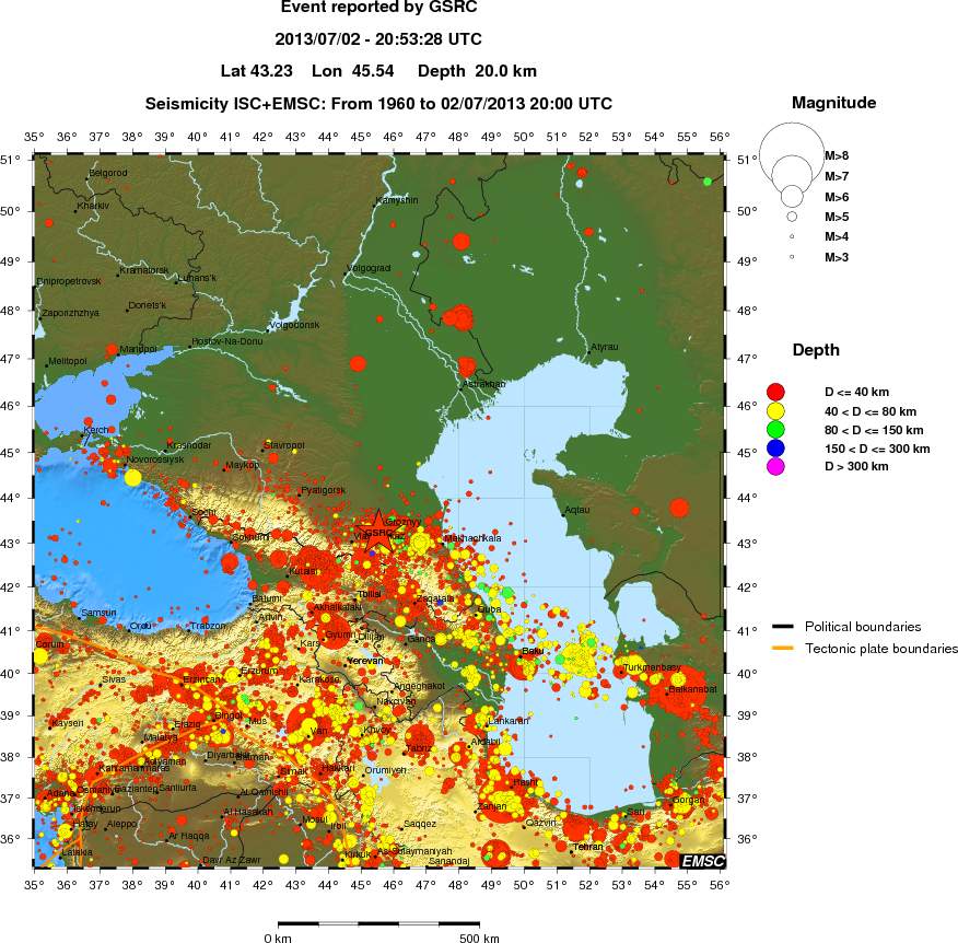 wide historical seismicity