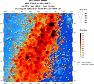 regional magnitude historical seismicity
