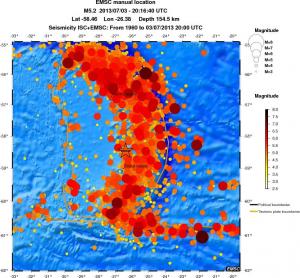 regional magnitude historical seismicity