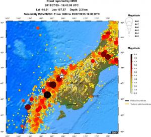 regional magnitude historical seismicity