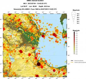 regional magnitude historical seismicity