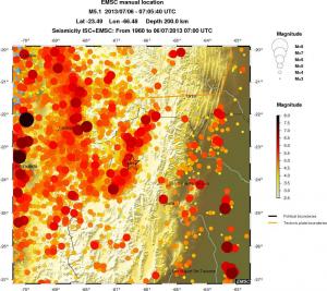 regional magnitude historical seismicity