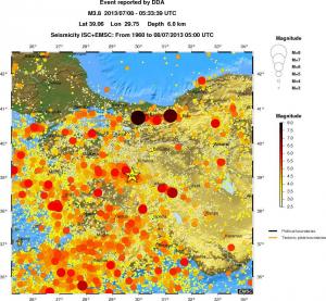 regional magnitude historical seismicity