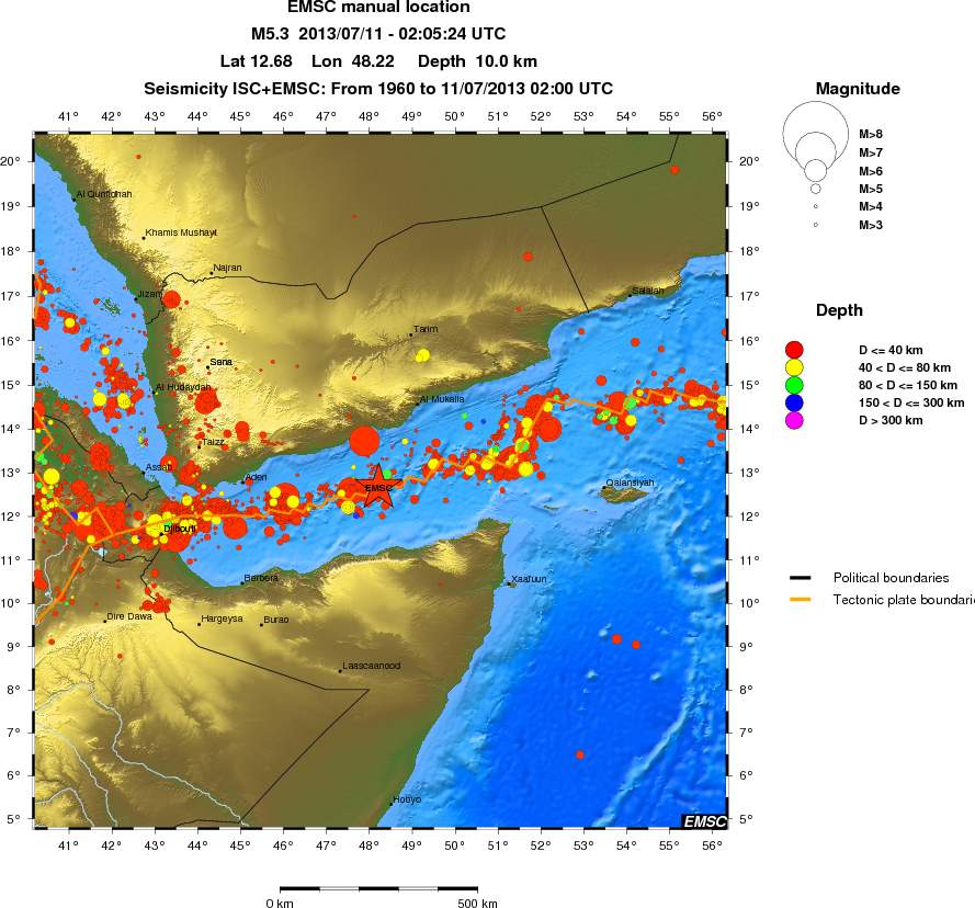 wide historical seismicity