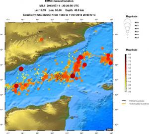 regional magnitude historical seismicity