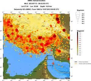 regional magnitude historical seismicity