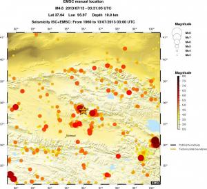 regional magnitude historical seismicity