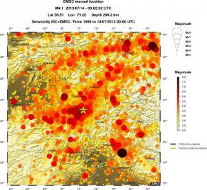 regional magnitude historical seismicity