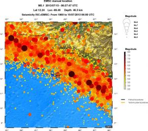 regional magnitude historical seismicity