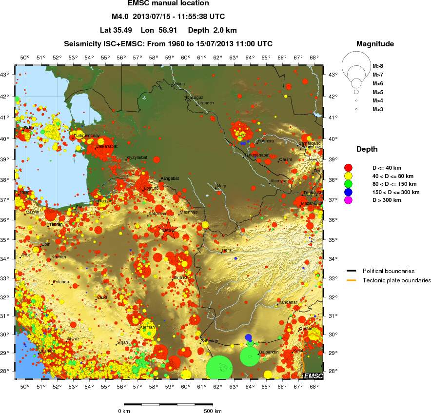 wide historical seismicity
