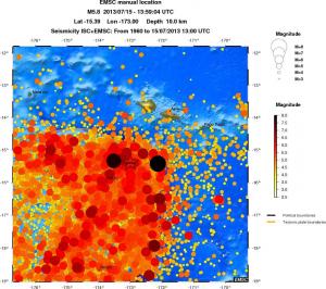 regional magnitude historical seismicity