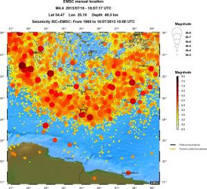 regional magnitude historical seismicity