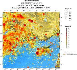 regional magnitude historical seismicity