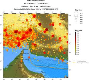 regional magnitude historical seismicity