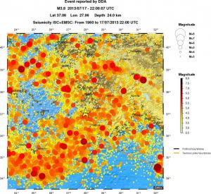 regional magnitude historical seismicity