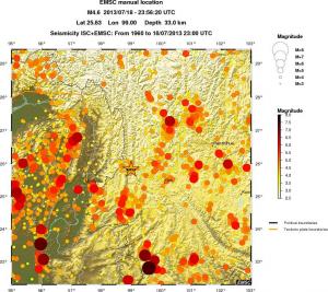 regional magnitude historical seismicity