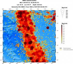 regional magnitude historical seismicity
