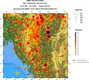 regional magnitude historical seismicity