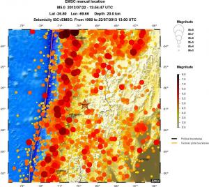 regional magnitude historical seismicity