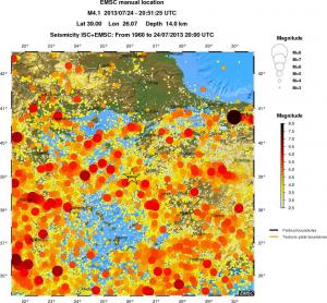 regional magnitude historical seismicity